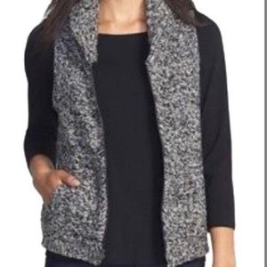 Eileen Fisher Yak Marino Wool Zip Front Knit Vest